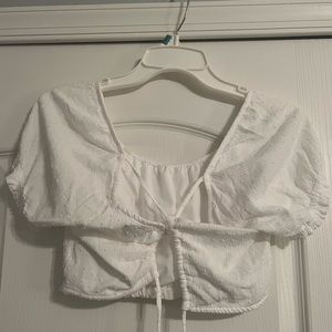 Hollister Puff Sleeve Crop Top